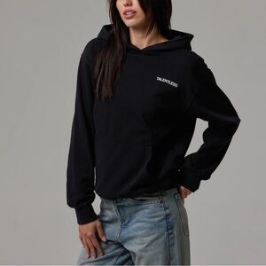 TALENTLESS Women's Black Hoodie Sweater